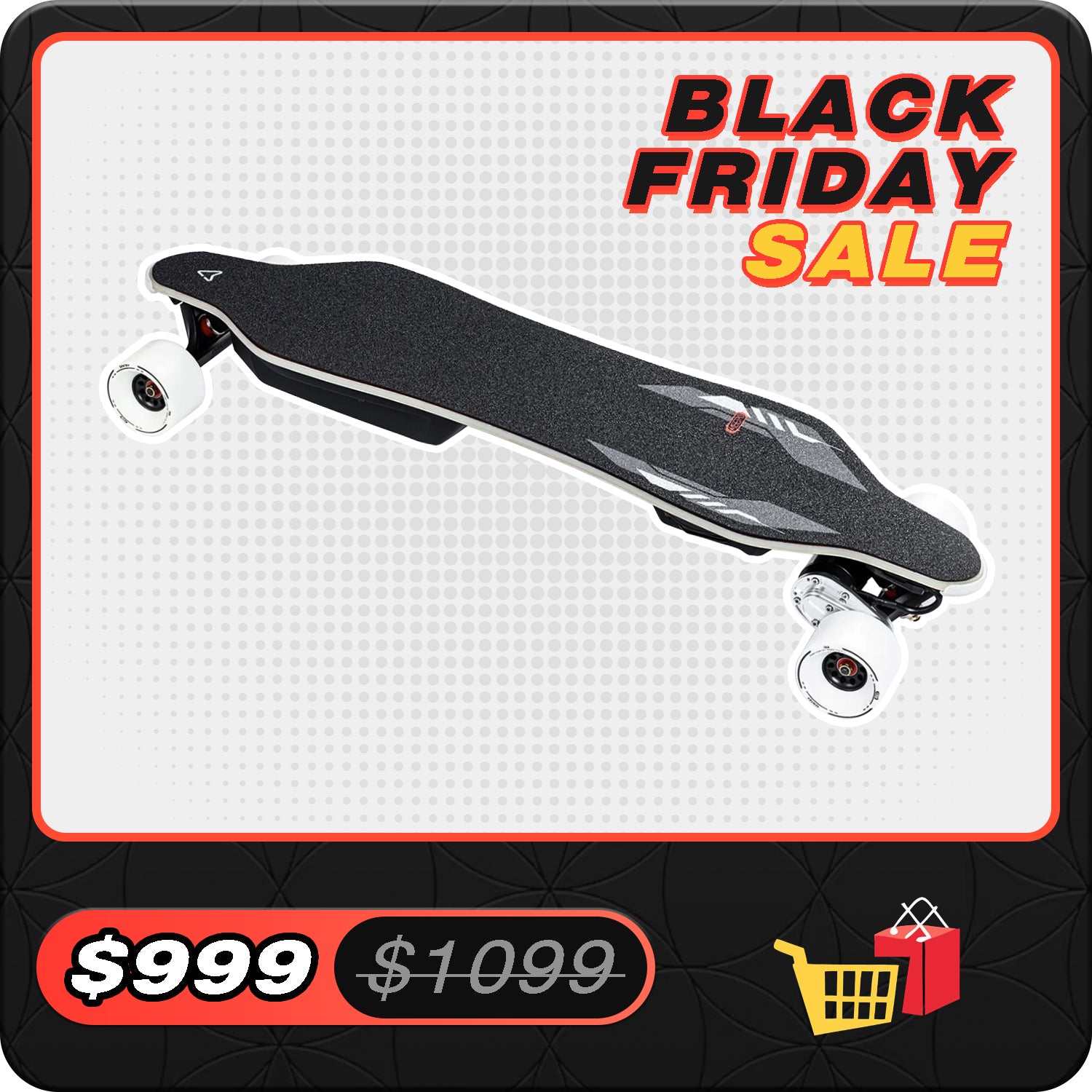 Electric Longboard with Gear Drive & Dual Motors