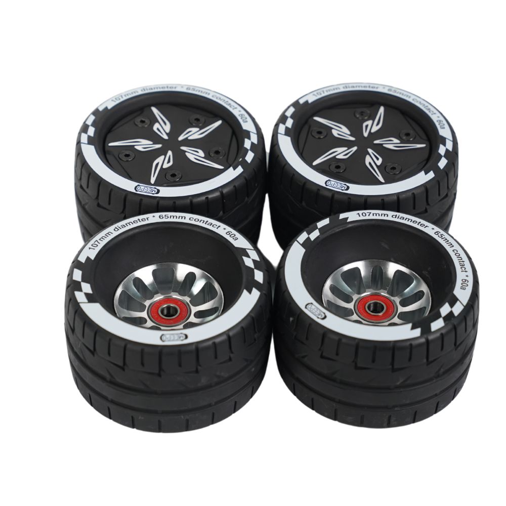 Meepo Cyclone 107s Rubber Wheels – Exclusive 107mm Comfort Grip Upgrade