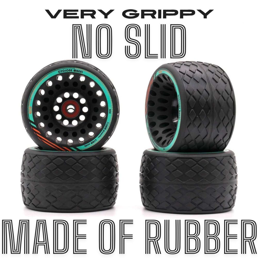 Meepo Cyclone 110s rubber wheels with grippy tread design