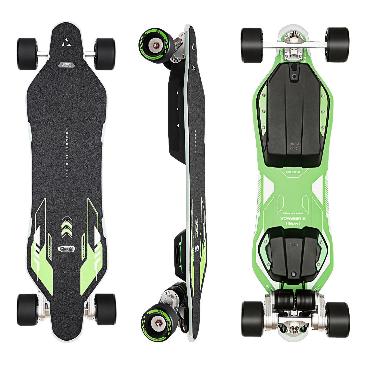 Meepo Voyager X + Free Cyclone 107s Rubber Wheels