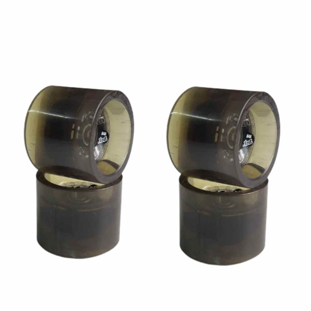 Translucent 68mm skateboard wheels with 84A hardness, featuring a black center design.