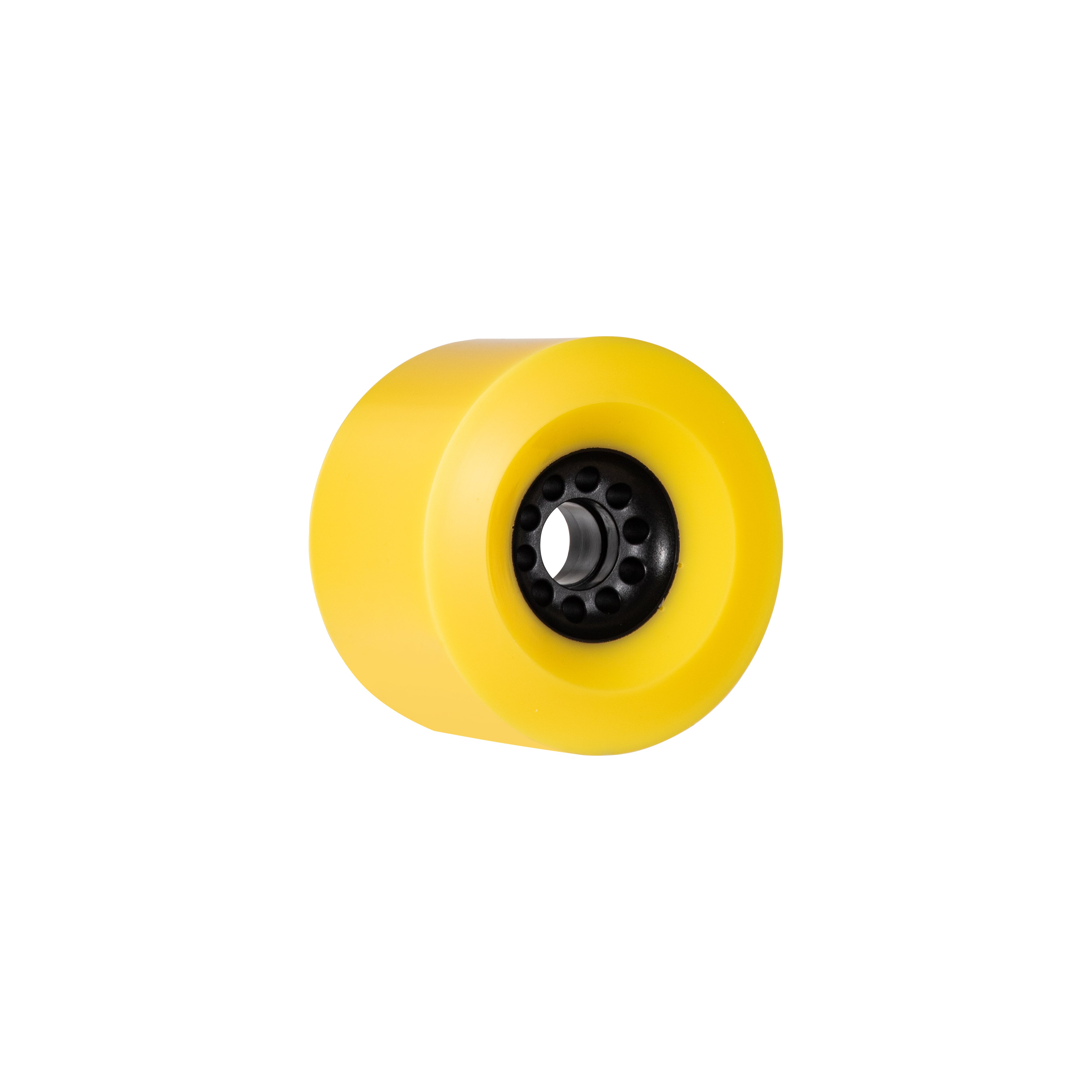 100mm Boa Constrictor yellow longboard wheel with black core and smooth surface