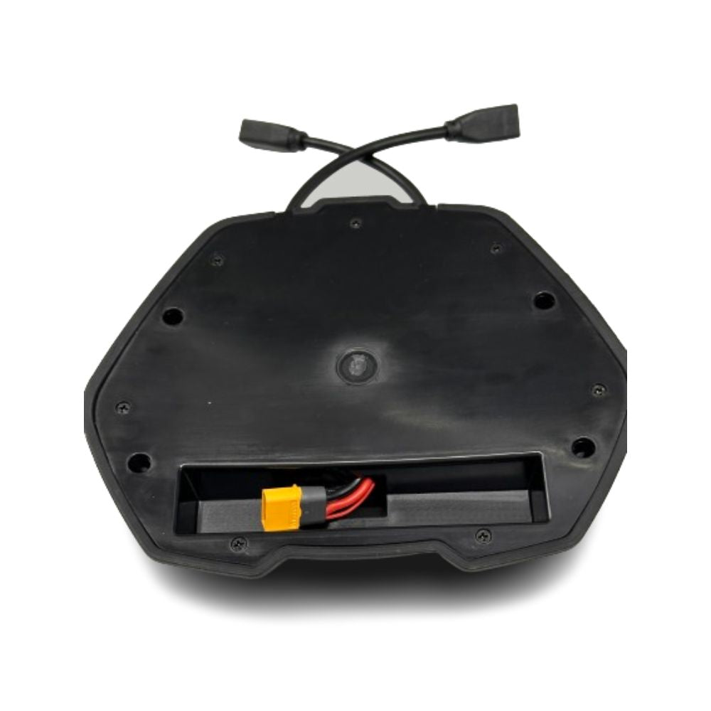 Bottom view of Hobbywing FOC-36A ESC for Meepo skateboards with wiring connectors
