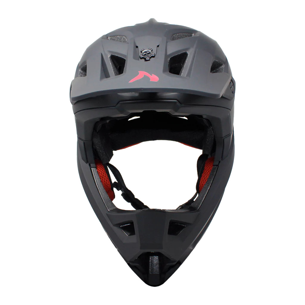 Front view of matte black Predator RS-X helmet highlighting design and ventilation.