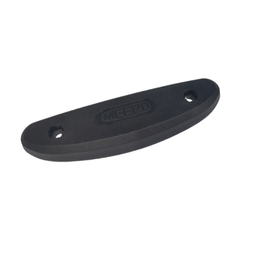 Black tail slider for Meepo electric skateboards with logo and screw holes
