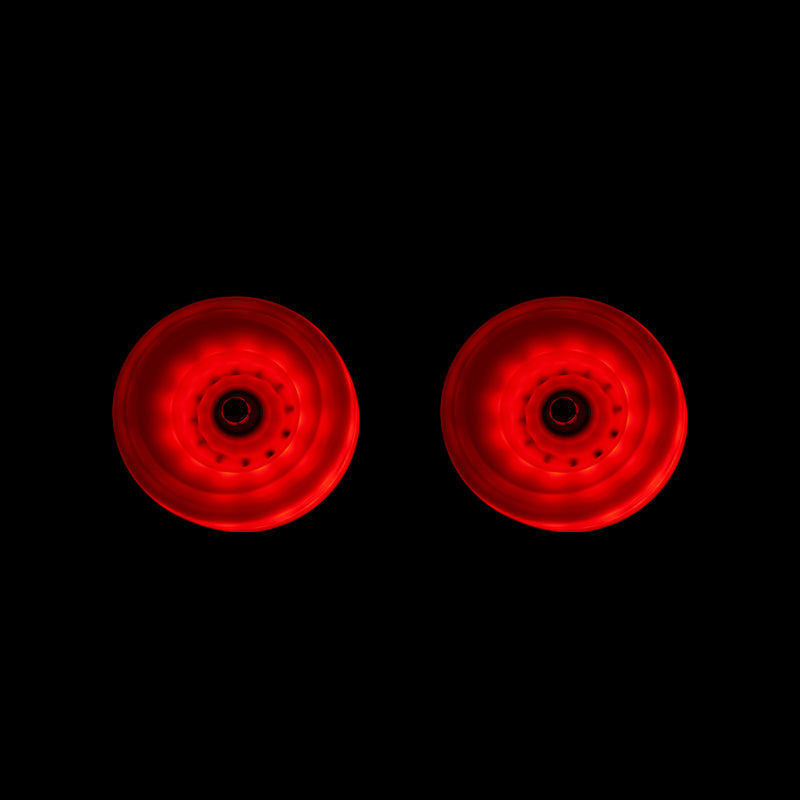 105mm illuminated skateboard wheels with red LED lights for Meepo Boards