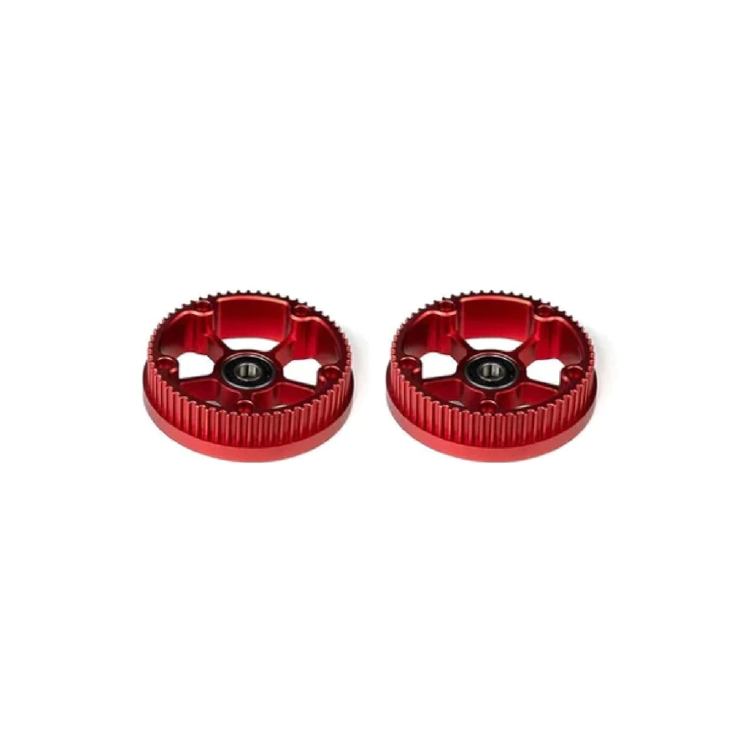 Red wheel pulleys for Meepo skateboards with precision design.