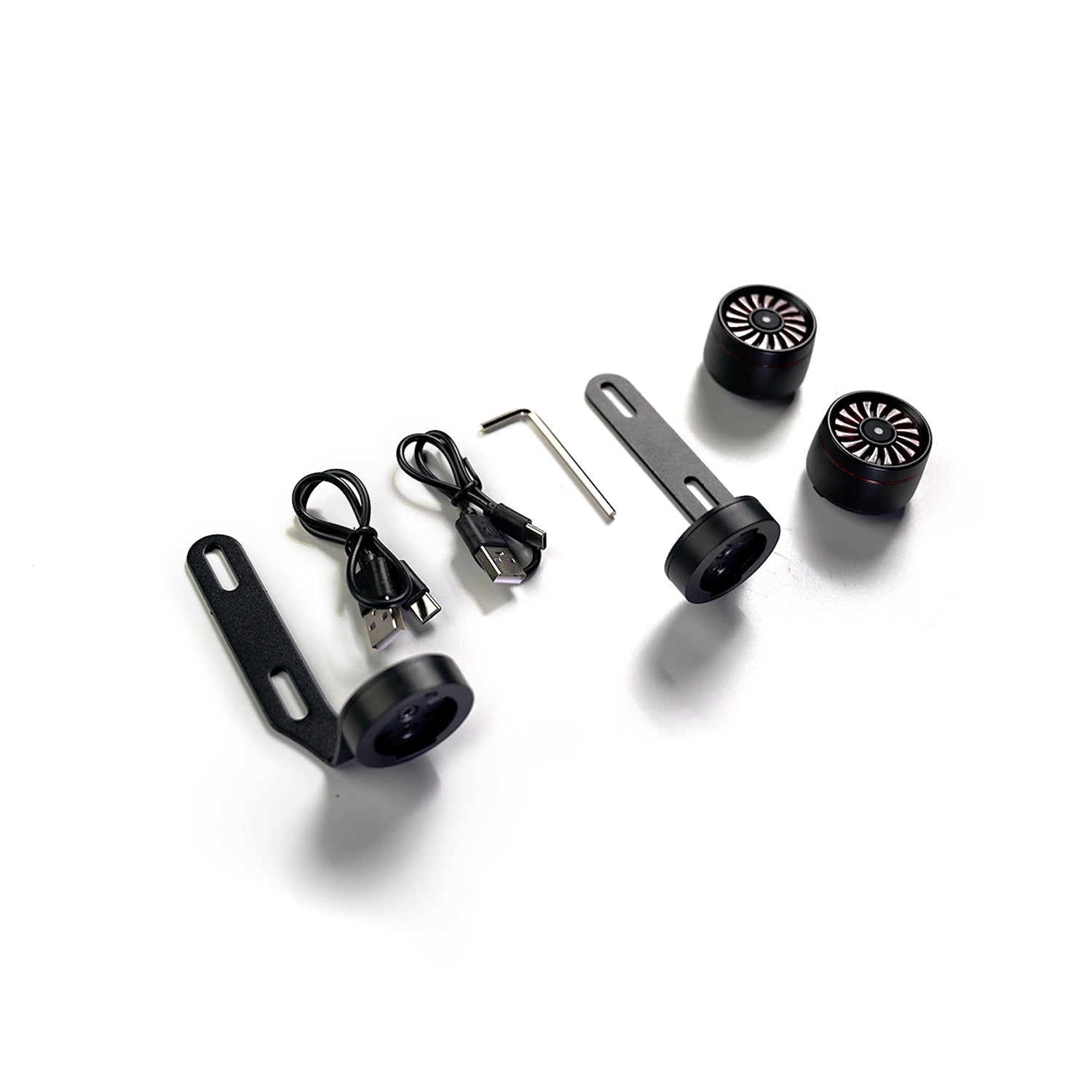 Meepo Board LED tail light kit with brackets and charging cables
