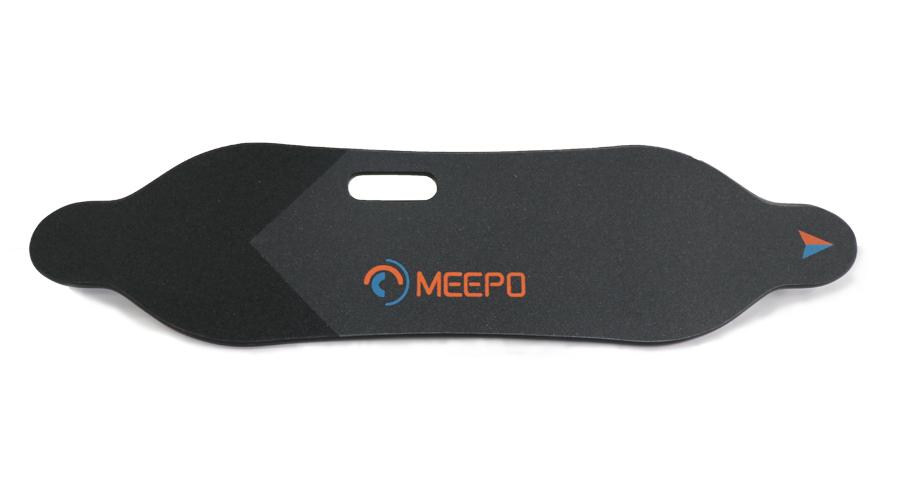 Meepo electric skateboard deck with logo and modern design