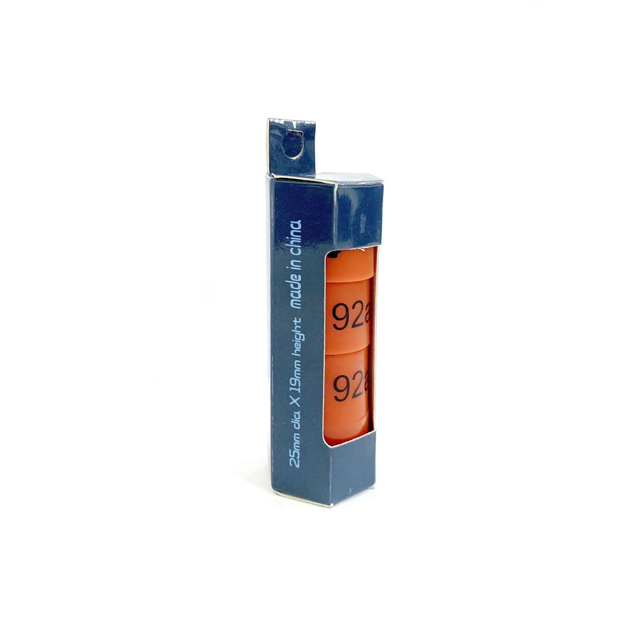 Tall Barrel Bushings 25mm x 19mm in orange, rated 92A for skateboard performance.