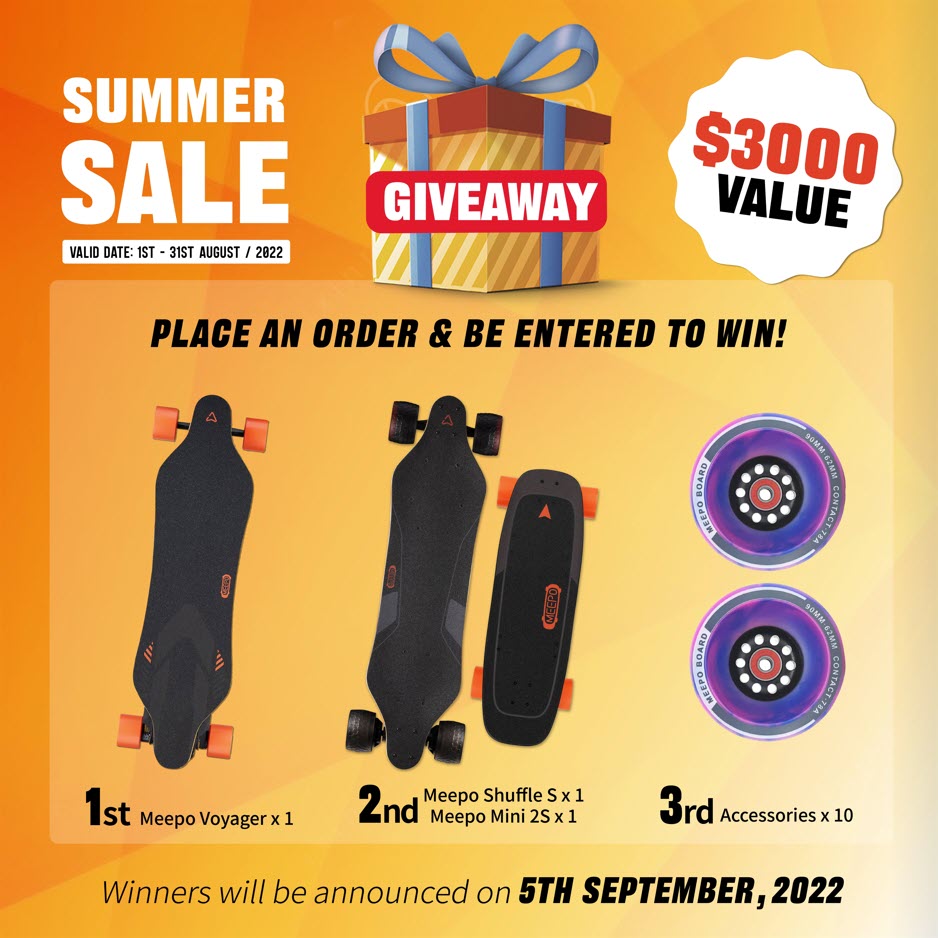 Who wants to win a free electric skateboard this month?