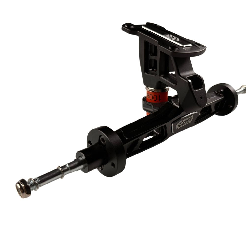 Meepo CNC 10.5'' truck for all-terrain electric skateboard with gear drive.