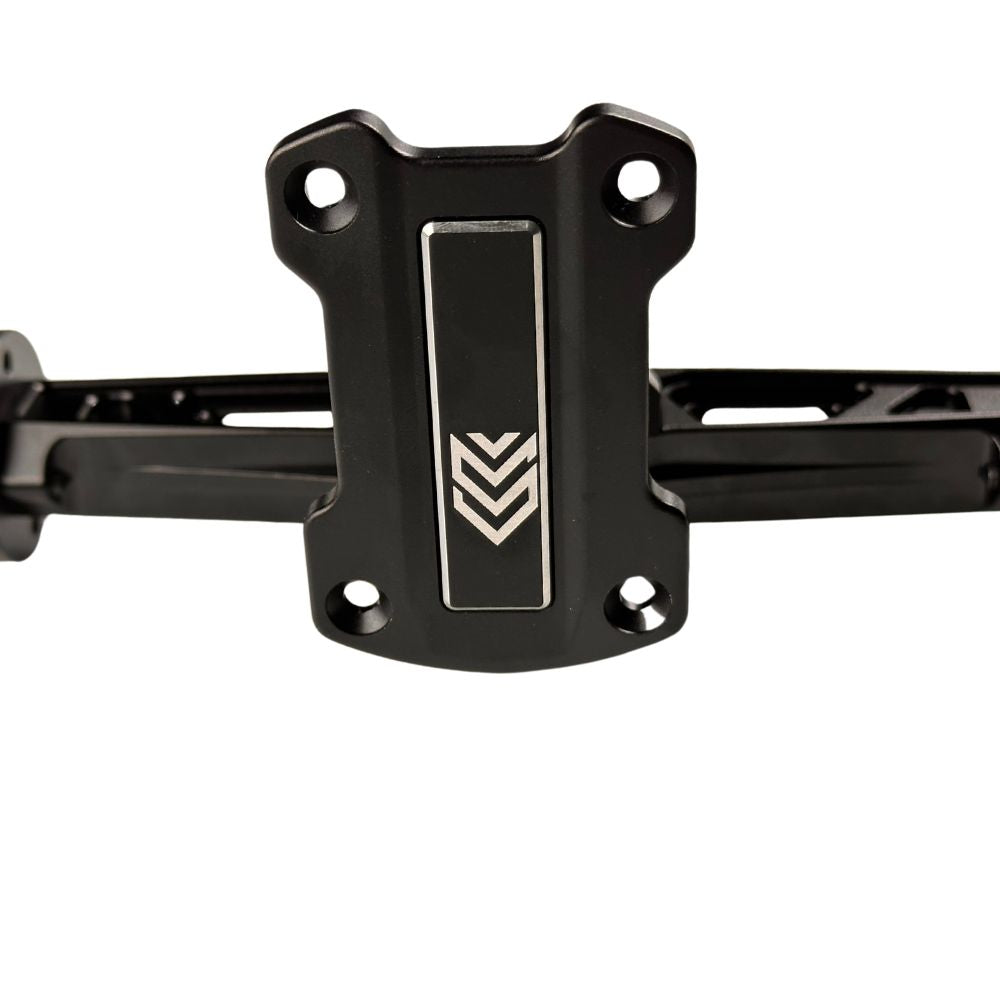 Meepo 10.5'' all-terrain skateboard truck with gear drive, black CNC design.