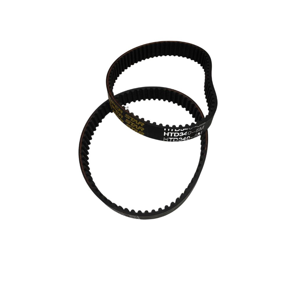 Two HTD340 belts for electric skateboard drivetrain systems
