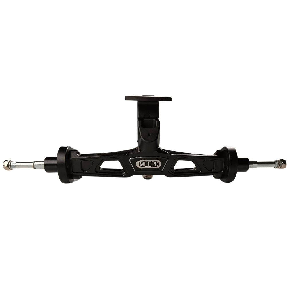 Meepo CNC truck for all-terrain electric skateboards, 10.5 inch black gear drive.