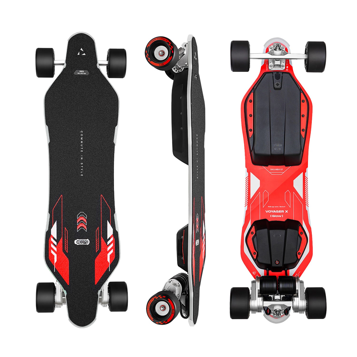 Electric Longboard with Gear Drive & Dual Motors