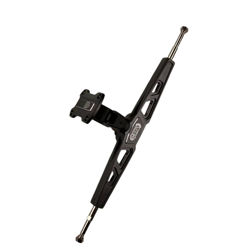 Black Meepo CNC 10.5'' truck for all-terrain electric skateboard gear drive