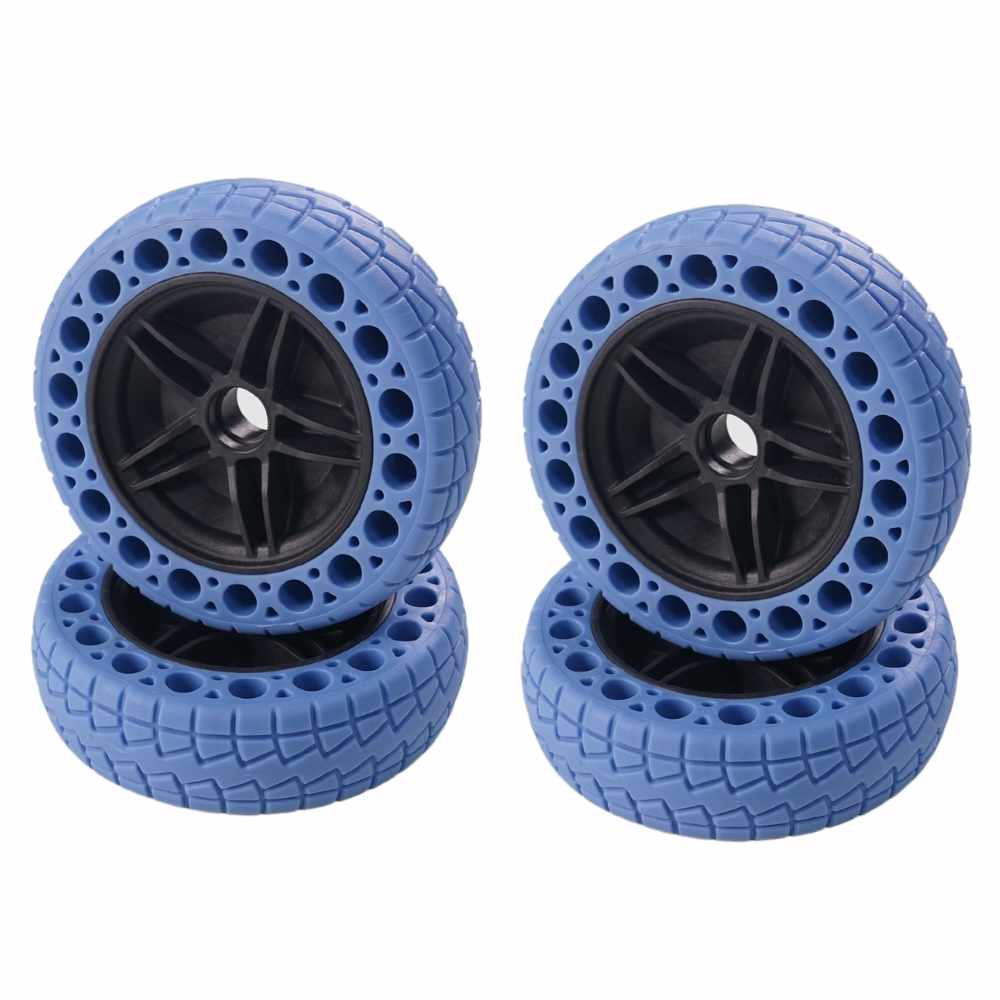 Blue honeycomb wheels for Meepo Hurricane and City Rider electric skateboards