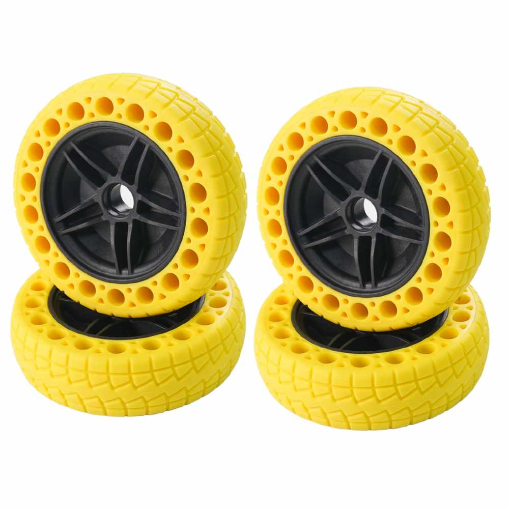 Set of yellow 150x50mm honeycomb wheels for Meepo electric skateboards
