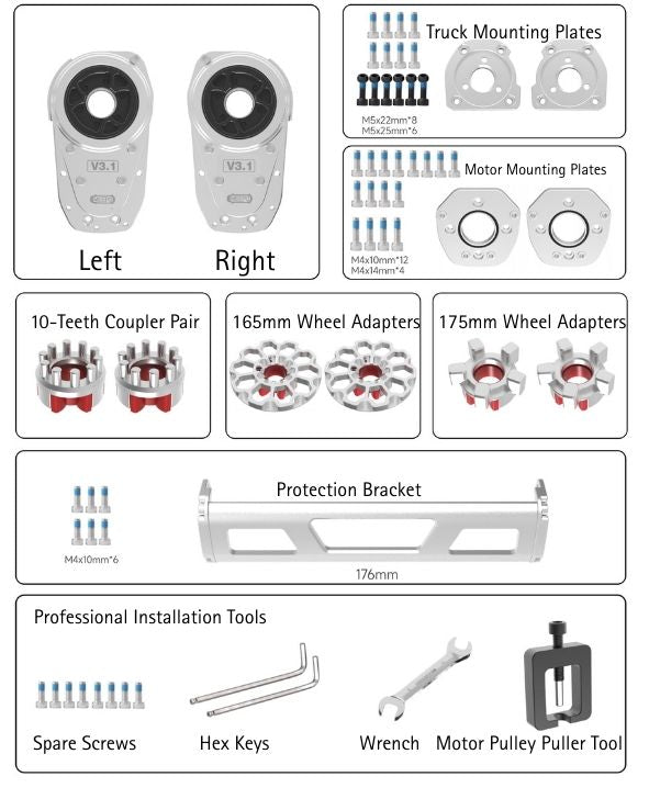 V3.1 Gear Drive Kit for Hurricane Series