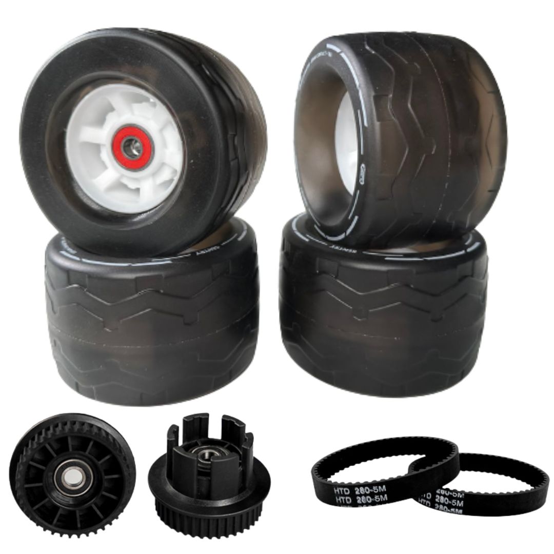 Set of 105mm wheels for Meepo electric skateboards with built-in bearings