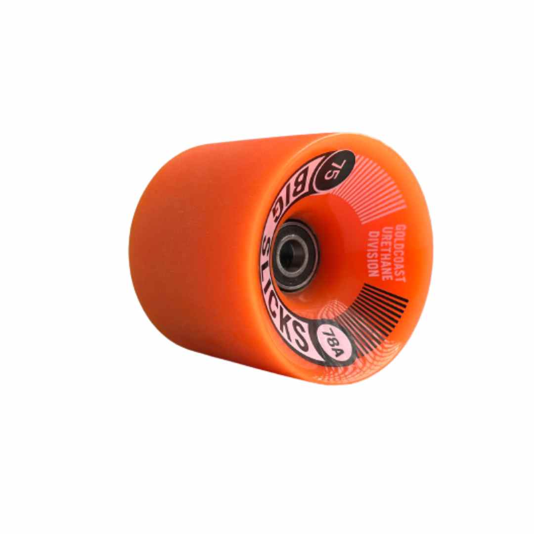 Orange 75mm skateboard wheel with 78A durometer for smooth rides.