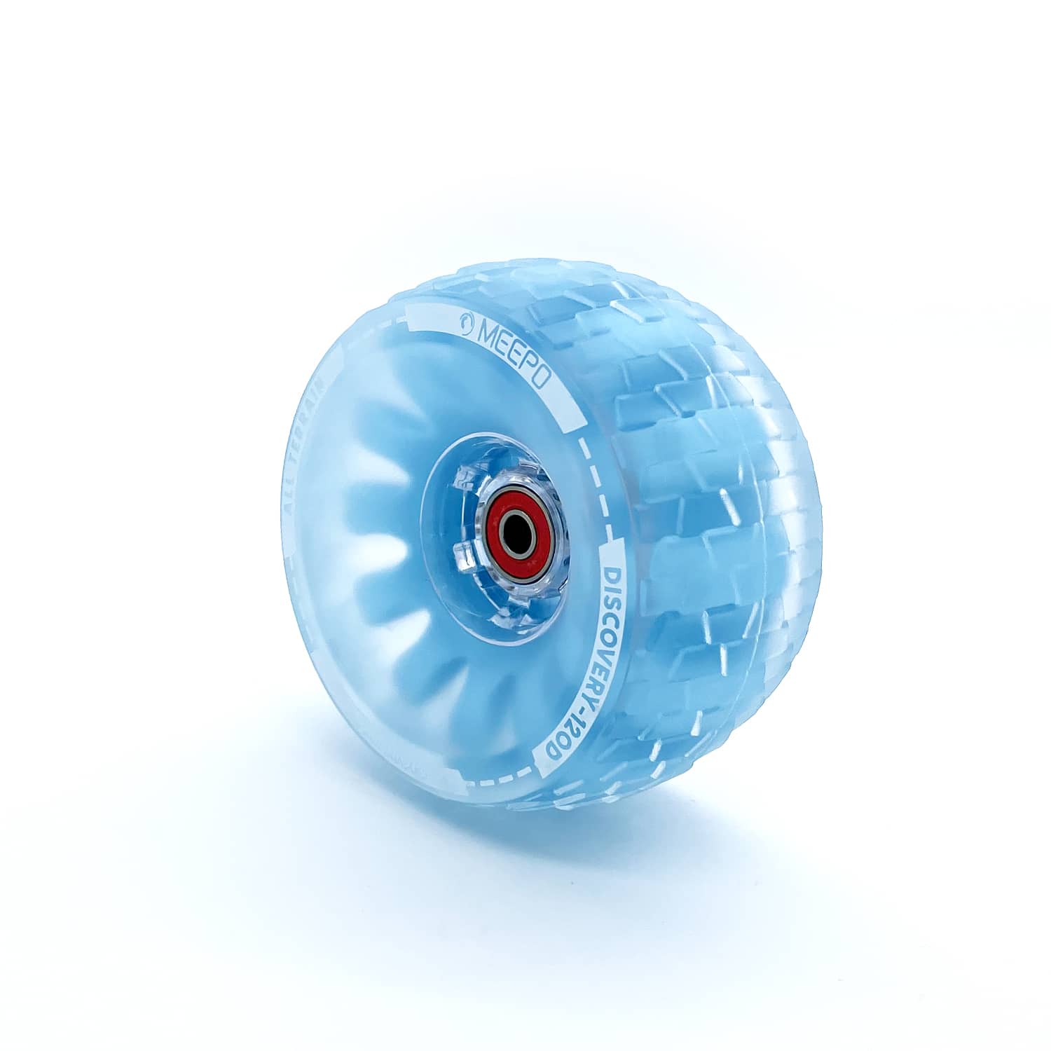 Blue 120mm Cloudwheel with textured tread for Meepo electric skateboards
