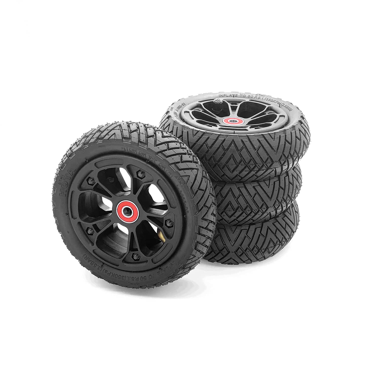 155mm Pneumatic Tire Set for Hurricane Belt / Rover