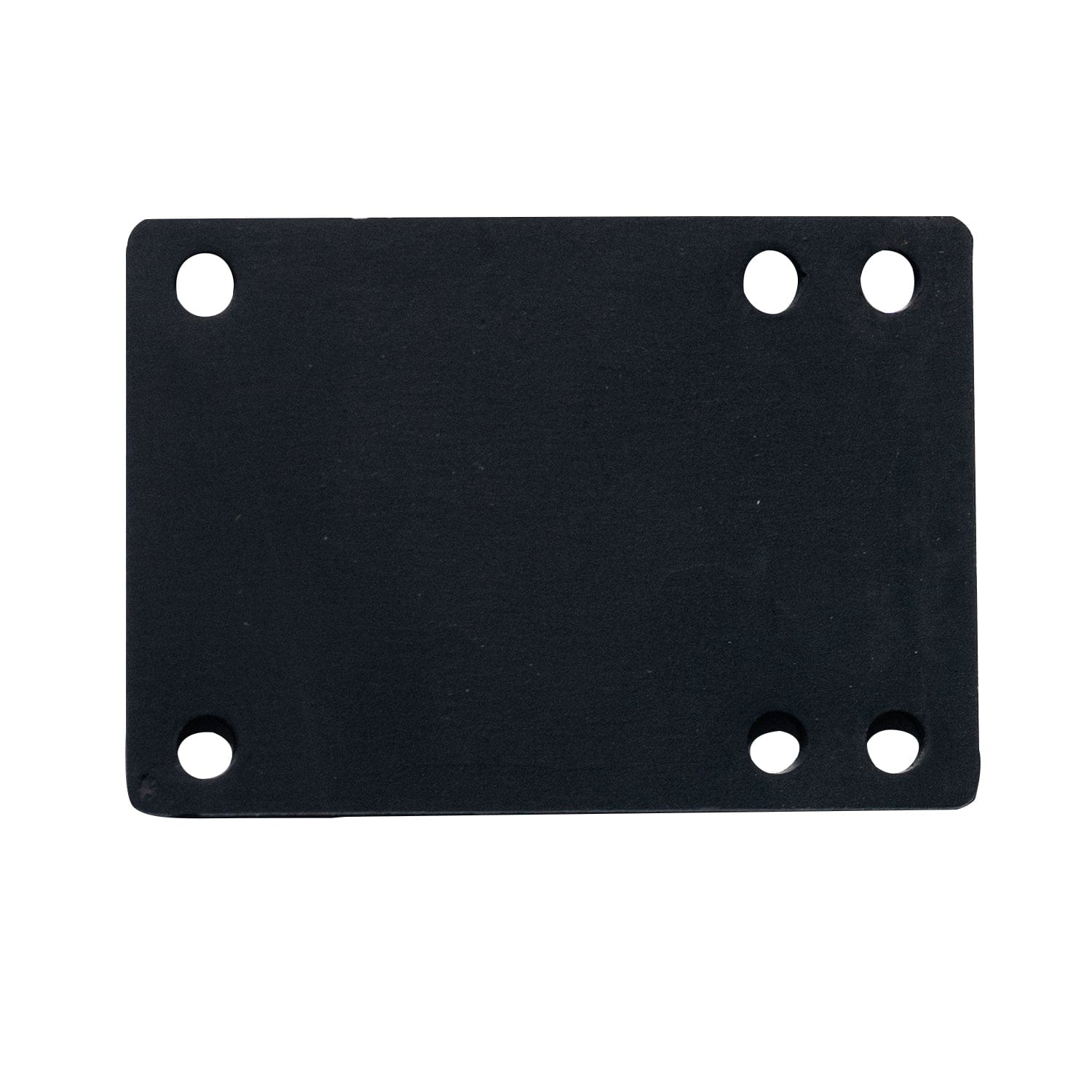 Black skateboard riser pad for enhanced wheel clearance and stability