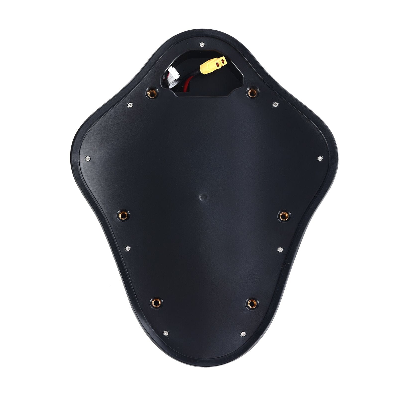Bottom view of Meepo Shuffle (V4) battery enclosure with wiring connectors