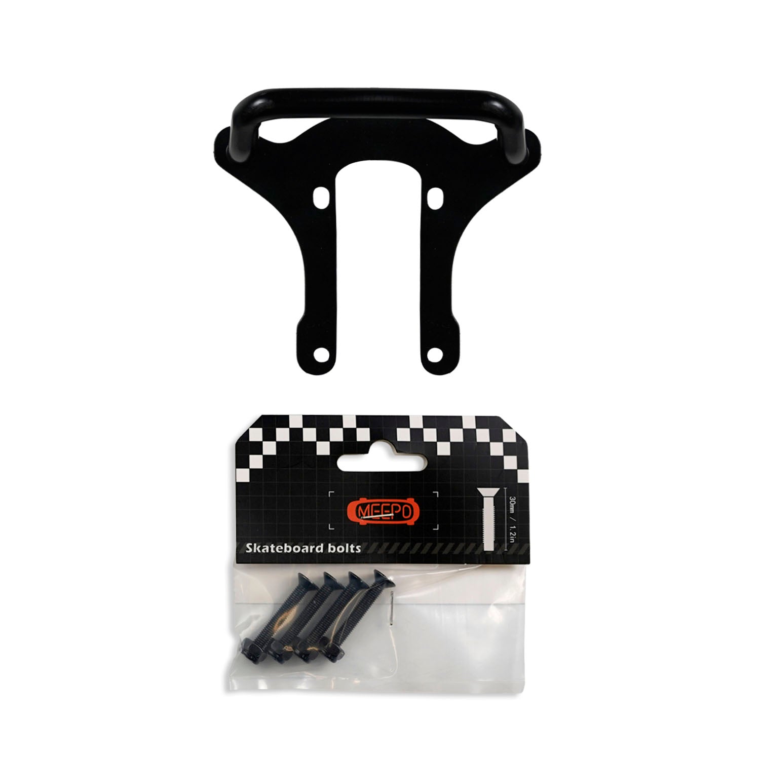 Meepo skateboard handle kit includes iron handle and bolts for easy installation.