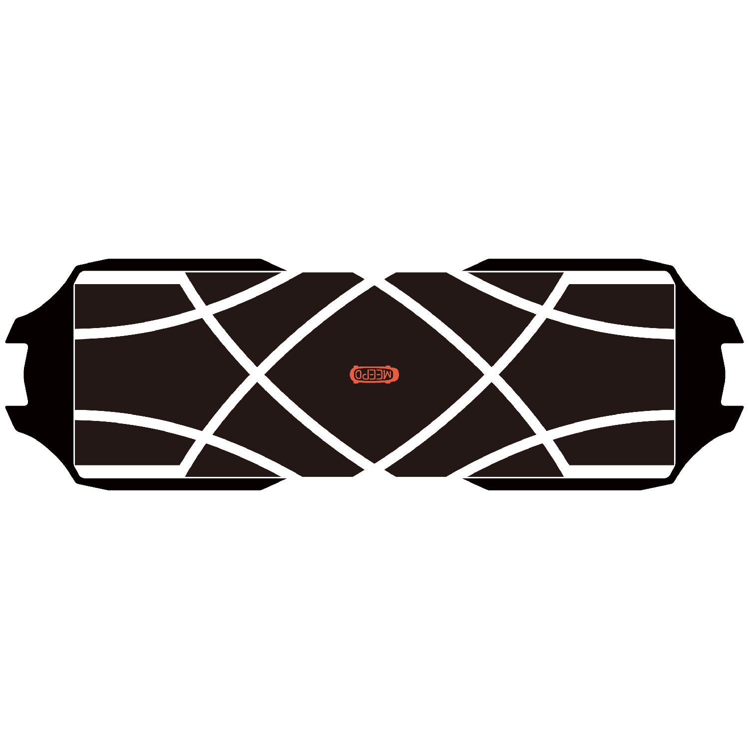 Black geometric grip tape for Meepo Hurricane Series skateboard