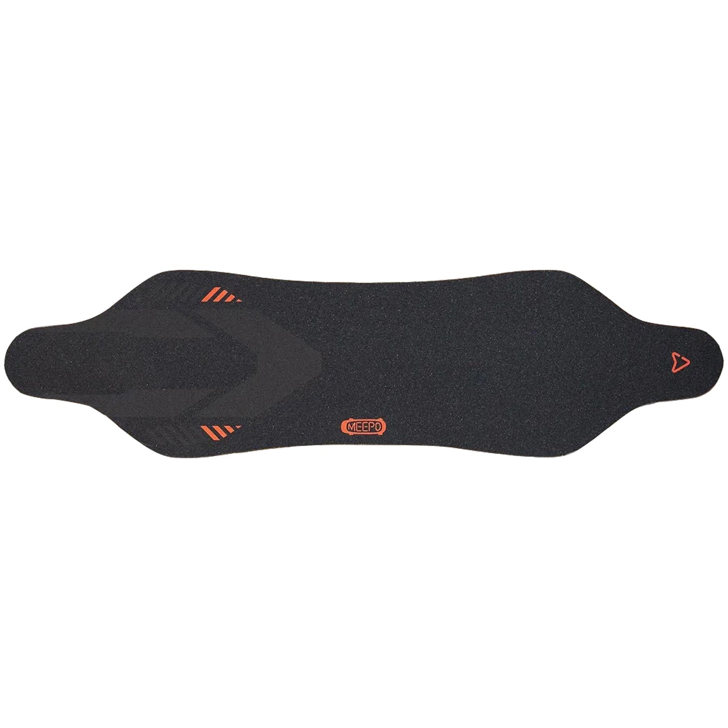 Meepo skateboard grip tape with textured surface for improved traction and control.
